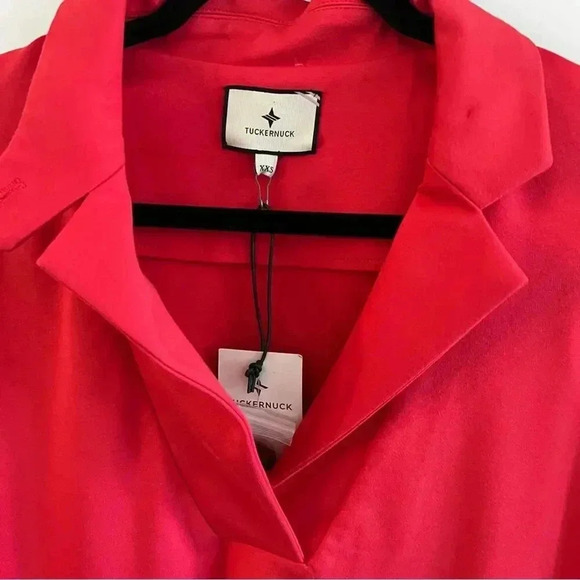 1013 NWT Tuckernuck Poppy Red Ponte Emerson Dress Size XXS - Picture 3 of 5